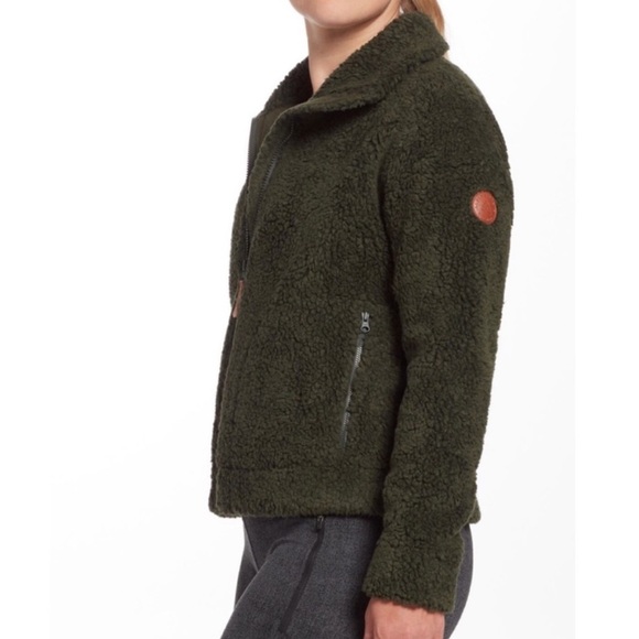 Alpine Design Talia Ridge Sherpa Jacket Green Womens Full Zipper Size X-Small - Picture 1 of 7